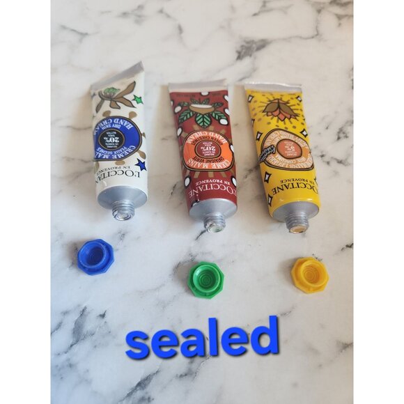 Limited Edition LOccitane Hand Cream Trio Shea Green Chestnut Golden Latte - Picture 6 of 6